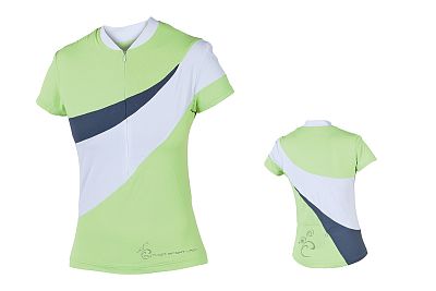 Превью  Велоджерси с коротким рукавом AUTHOR Lady Stretch (Салатовый/Белый/Серый) White/Green